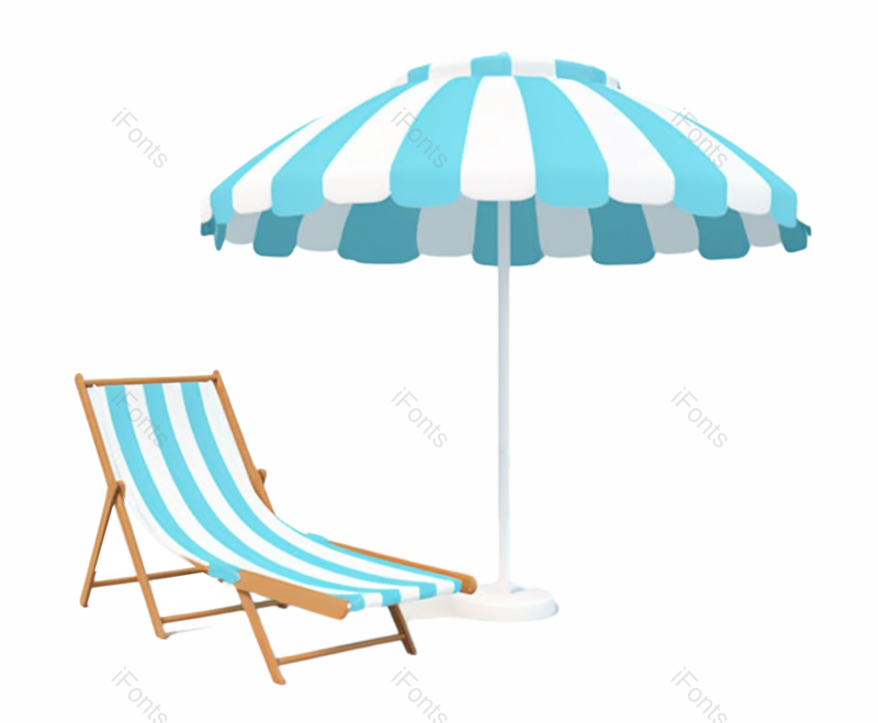 卡通图片,夏天元素,插画PNG,蓝色免抠素材